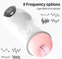Masturbator simulator barbati, efect natural, vibrații, interior cu nervuri, nou, cutie, curier - imagine 1